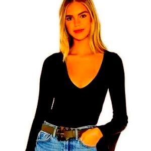 FREE PEOPLE CHARLIE BELL BLACK BODYSUIT PURCHASED FROM REVOLVE!❤️👍🙏💯